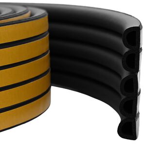 vidaXL Selbstklebende Fensterdichtung Schwarz 9 x 8 mm 12 m