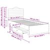 vidaXL Bettrahmen mit Kopfteil Wei&szlig; 90 x 190 cm Holzwerkstoff