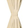 vidaXL Vorhänge aus Mikro-Satin 2 Stk. mit Schlaufen 140×225 cm Beige