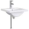 vidaXL Waschbecken mit Wasserhahn und Abfluss Chrom 42 x 40 x 16,5 cm