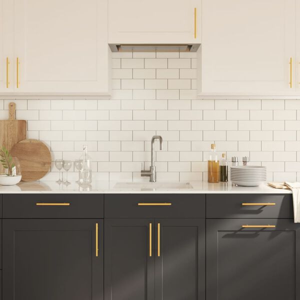 vidaXL M&ouml;belgriffe 10 Stk. Golden 128 mm Edelstahl