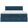 vidaXL Ottoman-Bett mit Matratze Dunkelblau 140x200 cm Samt