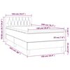 vidaXL Boxspringbett mit Matratze & LED Schwarz 100x200 cm Stoff