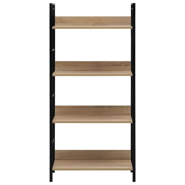 vidaXL Bücherregal 4 Regalböden Eiche 60×27,6×124,5 cm Holzwerkstoff
