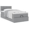 vidaXL Ottoman-Bett mit Matratze Hellgrau 80x200 cm Stoff