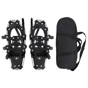vidaXL 3 in 1 Schneeschuhe Silber und Schwarz 53,5 x 21 cm