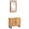 vidaXL Badezimmer Sets 2 Stk. Braun Massivholz Mango