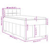 vidaXL Boxspringbett mit Matratze Taupe 80x200 cm Stoff