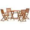 vidaXL Gartenm&ouml;bel Set 5 stk. Natur Massives Eukalyptus Holz