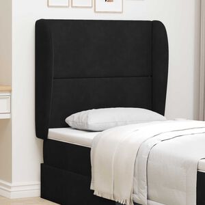 vidaXL Kopfteil Ohr Schwarz 80 x 23 x 6 cm Samt