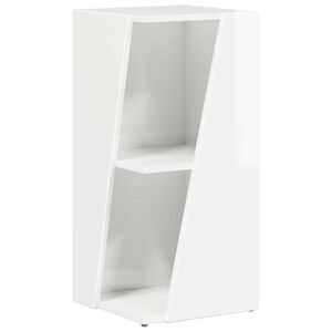 vidaXL Seitenregal Hochglanz Wei&szlig; 33 x 32 x 70,5 cm Holzwerkstoff