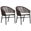 vidaXL Gartenst&uuml;hle 2 Stk. Braun PE-Rattan