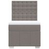 vidaXL Boxspringbett mit Matratze Taupe 100x200 cm Stoff