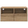 vidaXL TV-Wandregale 2 pcs Artisan-Eiche 60 x 30 x 30 cm Holzwerkstoff