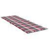 vidaXL Sonnenliegen-Auflage Rot Karomuster 186x58x4 cm Oxford-Gewebe