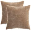 vidaXL Kissenbezug 2 stk. HEERLEN Braun 35 x 35 cm Chenille-Stoff