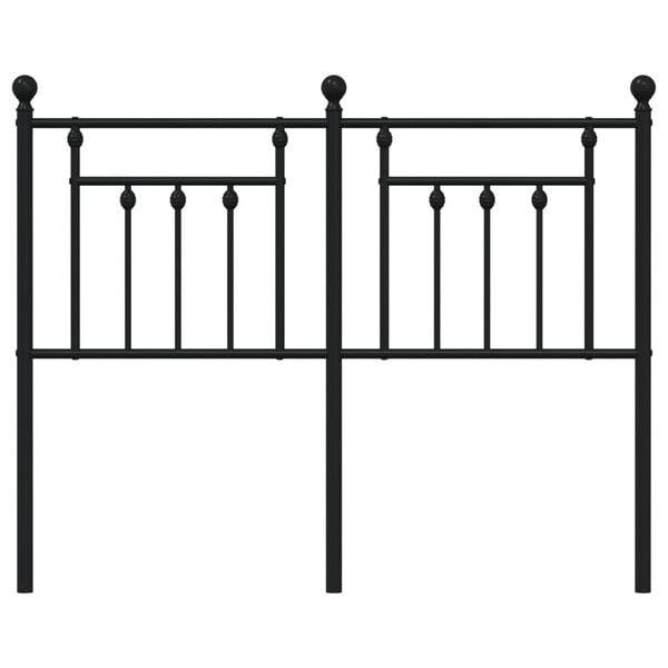 vidaXL Ersatz-Kopfteil Metall Schwarz 120 cm