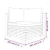 vidaXL 8-tlg. Garten-Lounge-Set mit Kissen Massivholz Teak