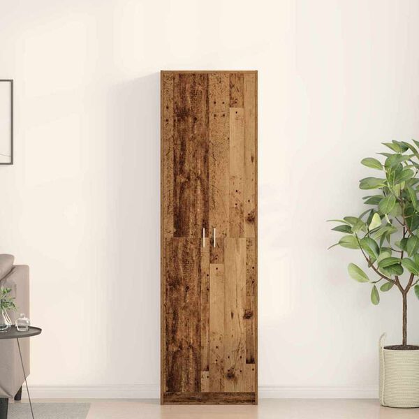 vidaXL Kleiderschrank mit Regal Altholz 55 x 25 x 189 cm Holzwerkstoff