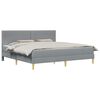 vidaXL Bettgestell mit Matratze Hellgrau 180 x 200 cm Stoff