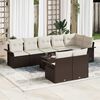 vidaXL Gartensofa-set mit Speicher 9 pcs Braun Poly-Rattan