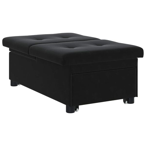 vidaXL Schlafsofa Schwarz 194 x 67 x 82 cm Samt