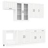 vidaXL K&uuml;cheneinheit LUCCA 8 pcs Wei&szlig; Holzwerkstoff