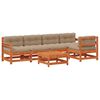 vidaXL Garten-Lounge-Set 6 pcs Wachsbraun Massives Kiefernholz