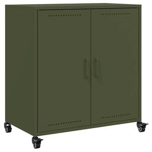 vidaXL Sideboard Olivgr&uuml;n 68x39x72 cm Stahl