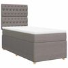 vidaXL Boxspringbett mit Matratze Taupe 90x190 cm Stoff