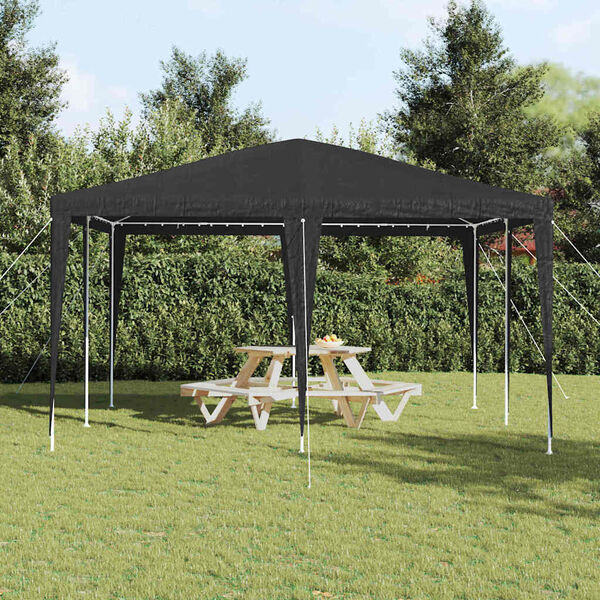 vidaXL Party-Zelt Anthrazit 400 x 400 x 266 cm Polyethylen und Stahl