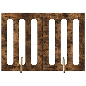vidaXL Faltbarer Haustierzaun 2 stk. R&auml;uchereiche 100,5 x 38 x 70 cm