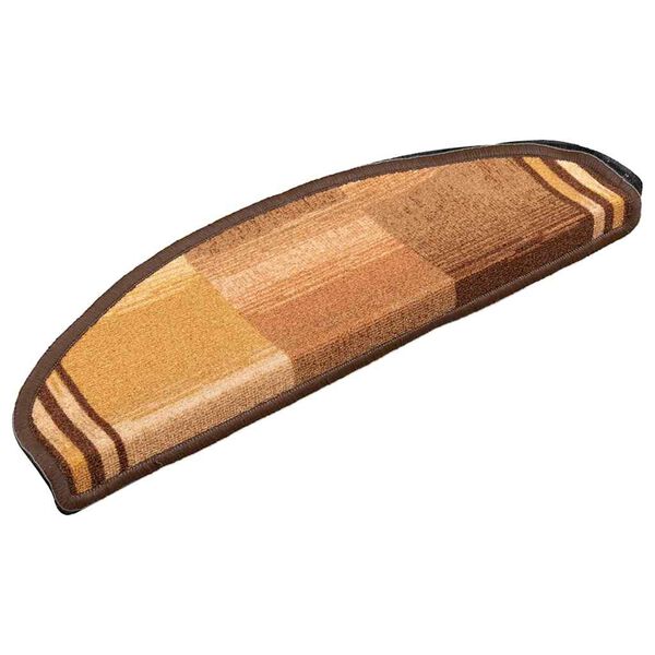 vidaXL Treppenmatten Selbstklebend 15 Stk. Braun 65x21x4 cm