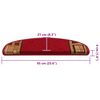 vidaXL Stufenmatten Selbstklebend 10 Stk. 65x21x4 cm Rot