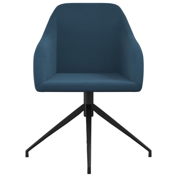 vidaXL Esszimmerst&uuml;hle 4 Stk. Blau Samt