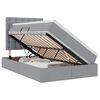 vidaXL LED-Speicherbett mit Matratze Hellgrau 120 x 190 cm Stoff