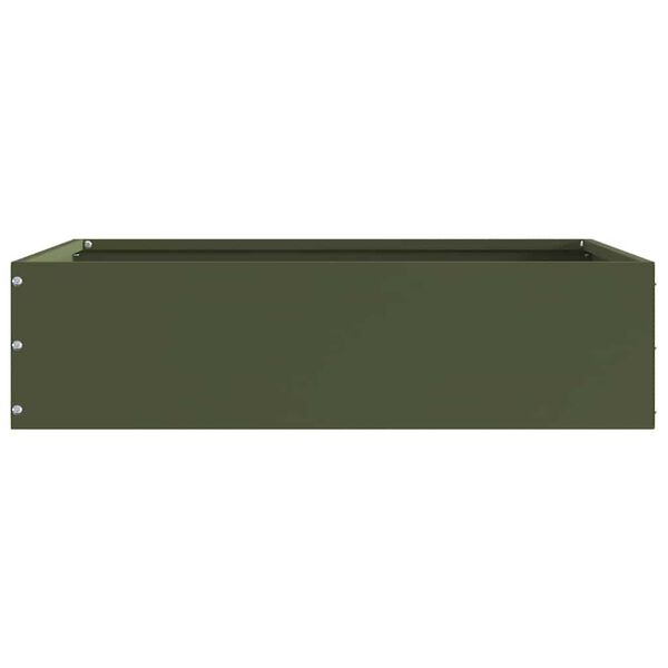 vidaXL Raseneinfassung 6 pcs Olive Gr&uuml;n 50 x 50 x 13 cm Stahl