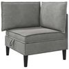 vidaXL Sofa mit Stauraum Hellgrau Samt