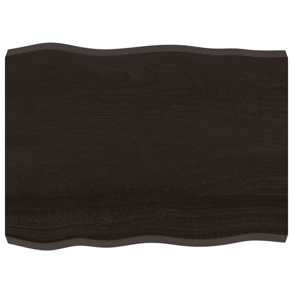 vidaXL Tischplatte 80x60x(2-6) cm Massivholz Behandelt Baumkante