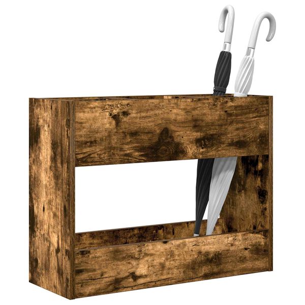 vidaXL Sonnenschirmhalter Ger&auml;ucherte Eiche 65 x 24 x 50 cm