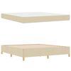 vidaXL Bettrahmen mit Matratze Creme 180 x 200 cm Stoff