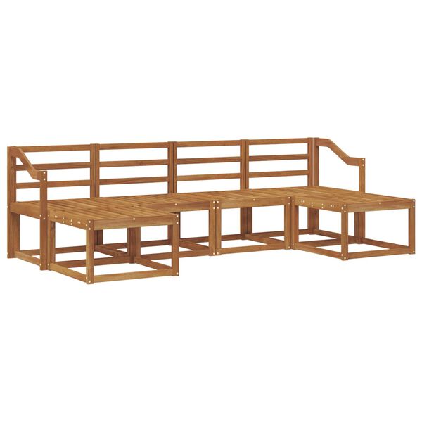 vidaXL Outdoor-Sofagarnitur 6 pcs Natur Holzwerkstoff