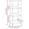 vidaXL B&uuml;cherregal Altholz-Optik 50x33x117,5 cm Holzwerkstoff