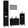vidaXL 4-tlg. Badm&ouml;bel-Set Schwarz Holzwerkstoff