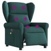 vidaXL Massagesessel Elektrisch Dunkelgr&uuml;n Stoff