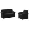 vidaXL Sofa Set 2 stk. Schwarz Samt