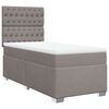 vidaXL Boxspringbett mit Matratze Taupe 80x200 cm Stoff