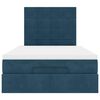vidaXL Ottoman-Bett mit Matratzen Dunkelblau 120x200 cm Samt