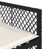 vidaXL 7-tlg. Garten-Essgruppe mit Kissen Schwarz Poly Rattan