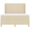 vidaXL Boxspringbett mit Matratze Creme 200 x 140 cm Stoff